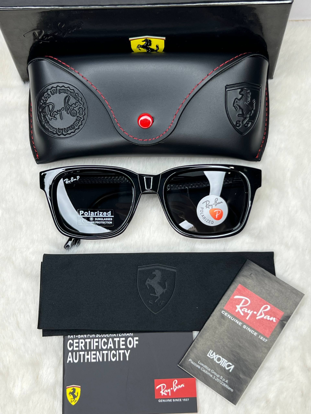 Солнцезащитные очки Ray-Ban, черный/зеленый — фото 1