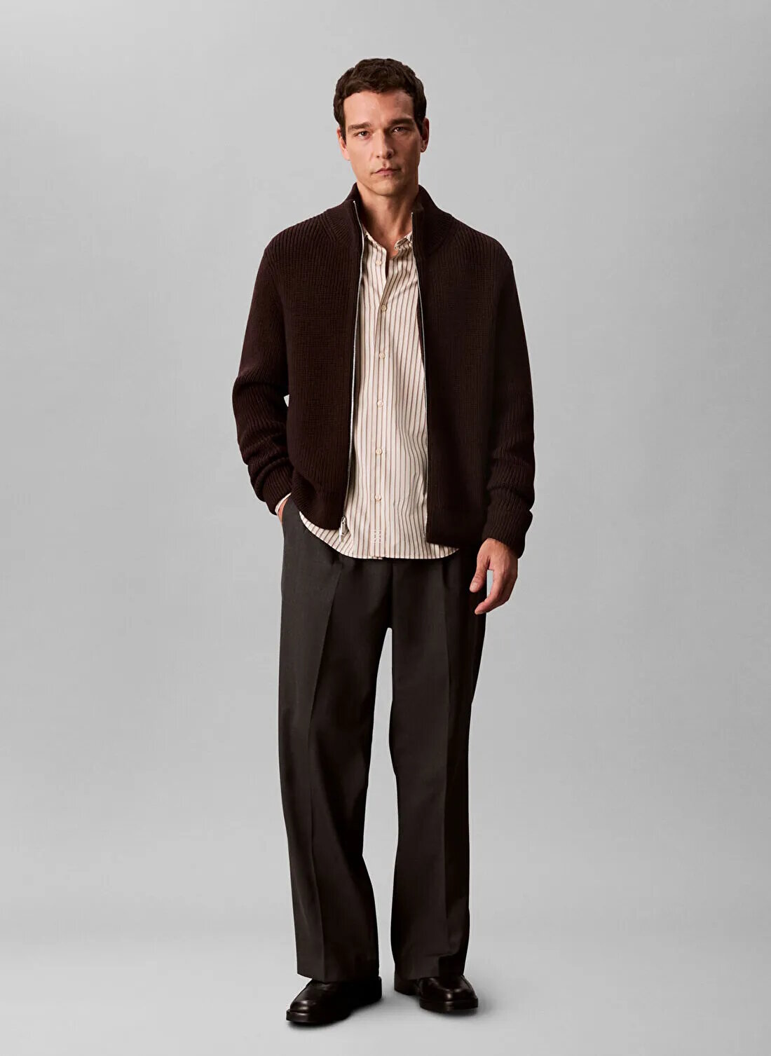 Свитер CALVIN KLEIN, размер  L, , коричневый — фото 1