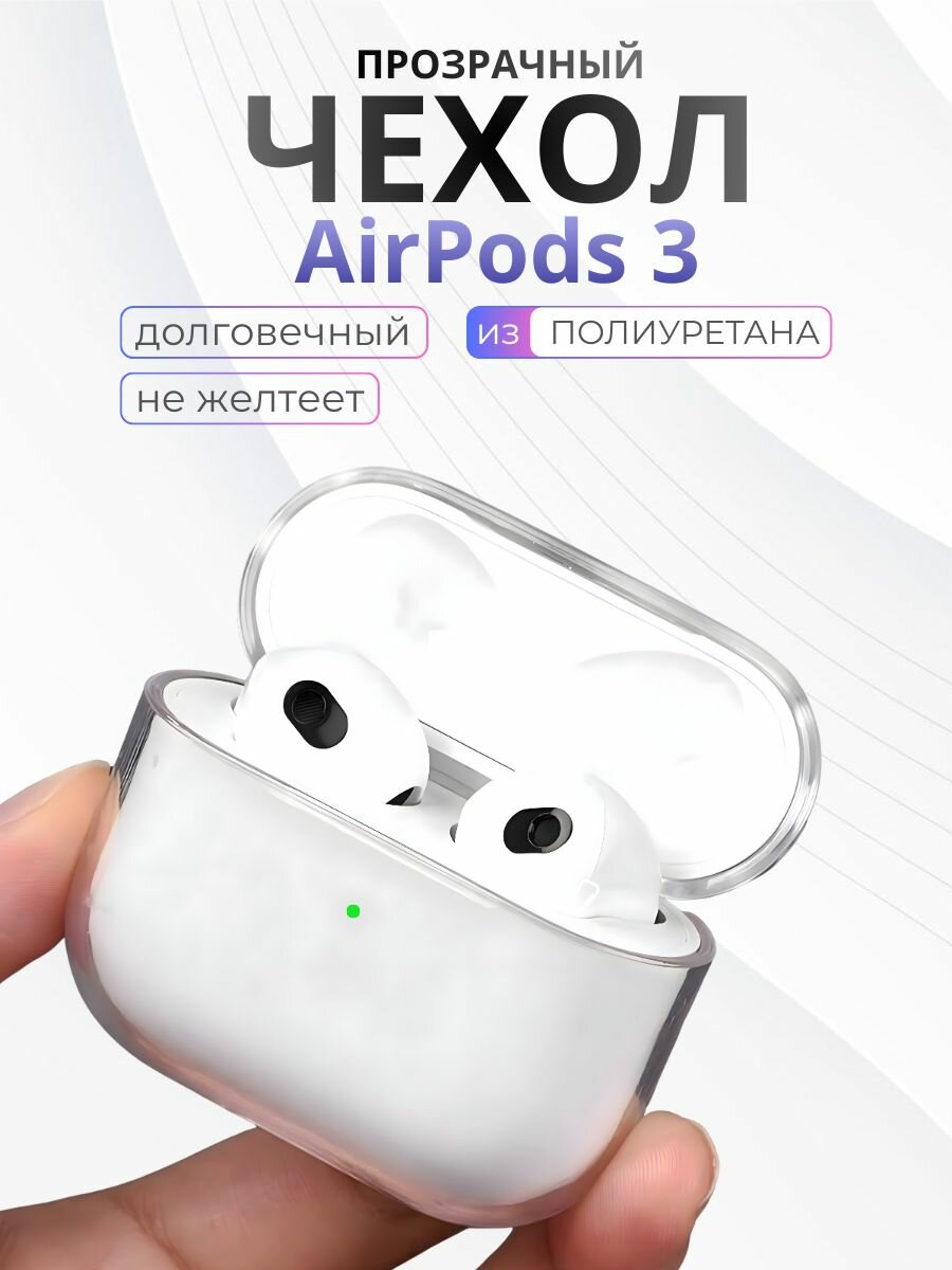 Прозрачный чехол на AirPods 3