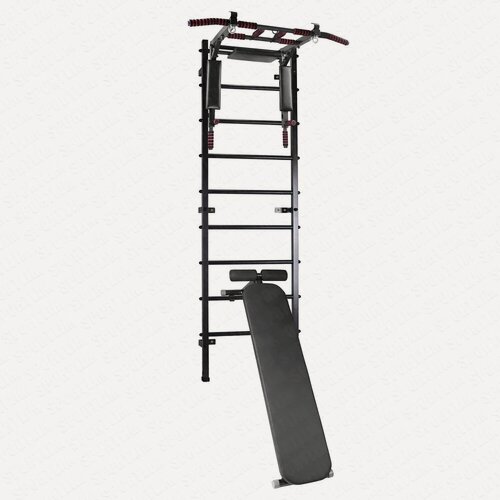 Изображение товара Шведская стенка для взрослых и детей с турником 3в1 и скамьей Asta10