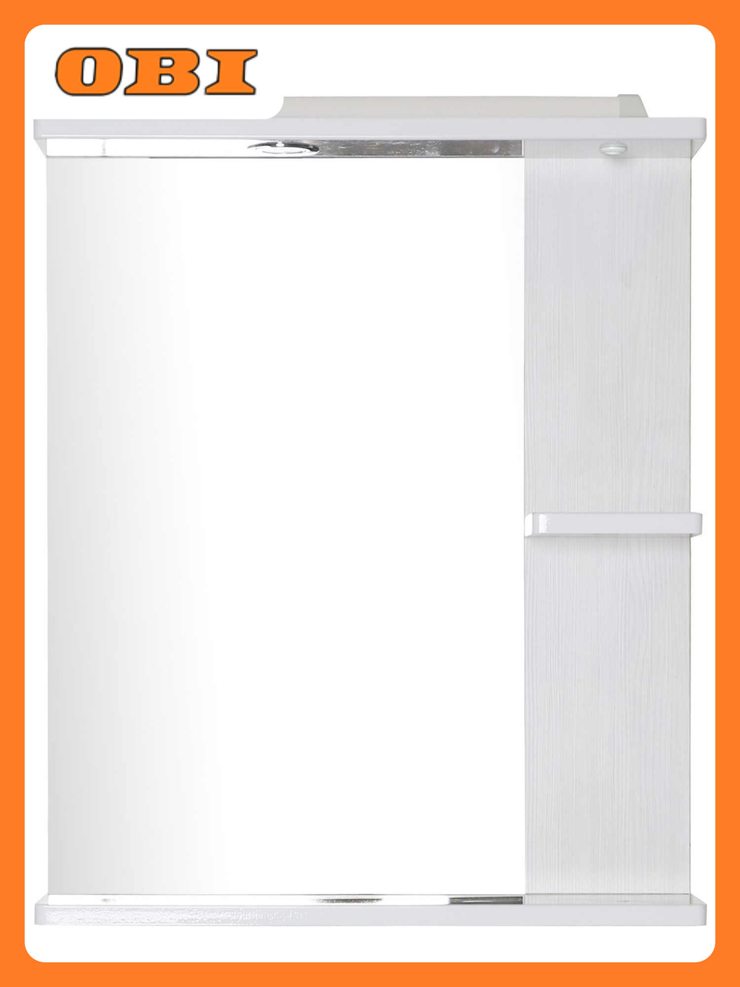 Зеркало для ванной АСБ-Мебель Орхидея 60 см с подсветкой белый