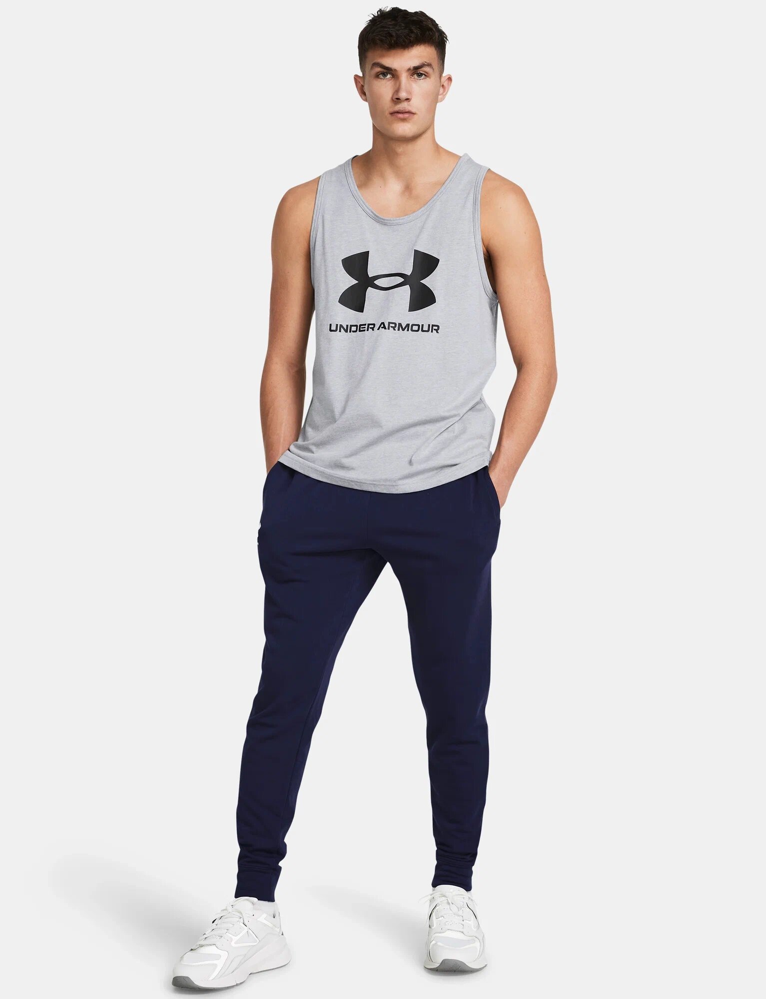 Брюки спортивные Under Armour Rival, размер XXL, темно-синий — фото 1