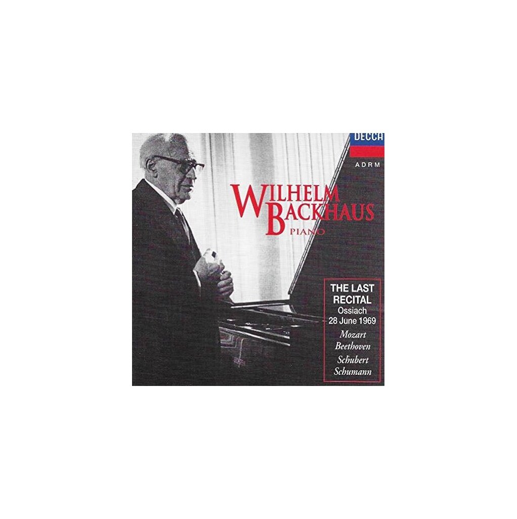 Диск Wilhelm Backhaus - The Last Recital Ossiach 28 June 1969 ( Раритет, прослушан один раз) (1 CD)