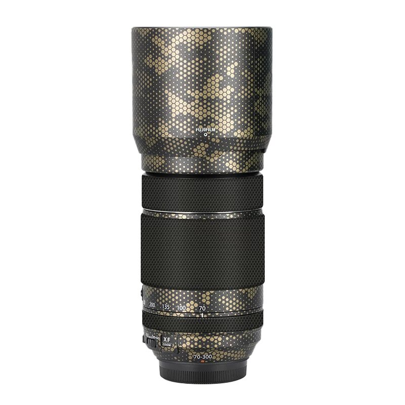 Защитная пленка для объектива Fuji XF70-300mm F4-5.6 - Змеиная чешуя золотая, премиум-антицарапина