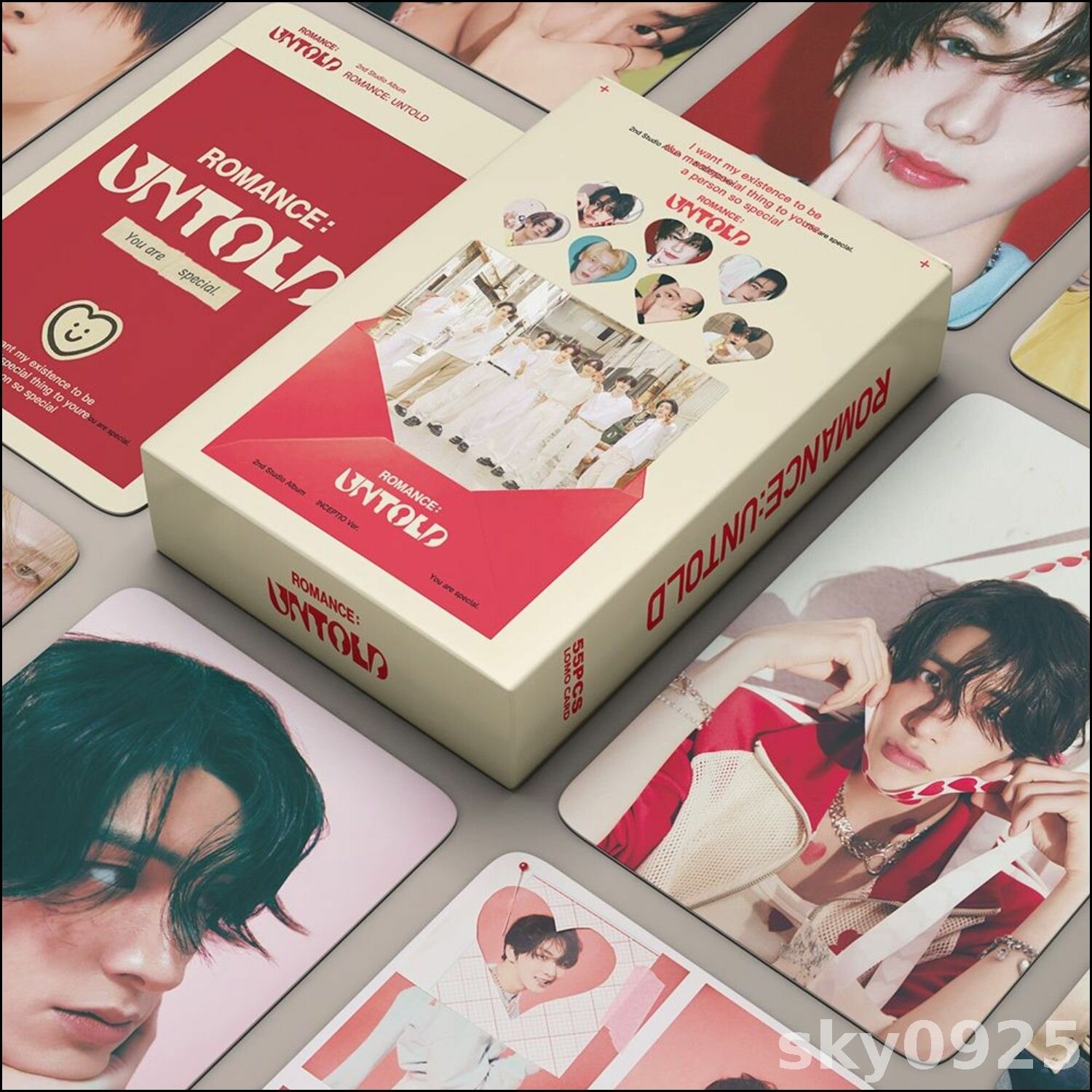 Коллекционные мини фотокарты ENHYPEN UNTOLD 2024, набор из 55 лотокарточек для фанатов K-pop, размер 5.5x8.5 см