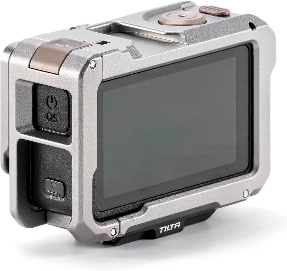 Комплект для крепления камеры Tilta Full Camera Cage, совместимый с DJI Osmo Action 3, 4, Action 5 Pro (титаново-серый) Магнитная опорная пластина 1/4"-20 Крепление холодный башмак Снижение вибрации