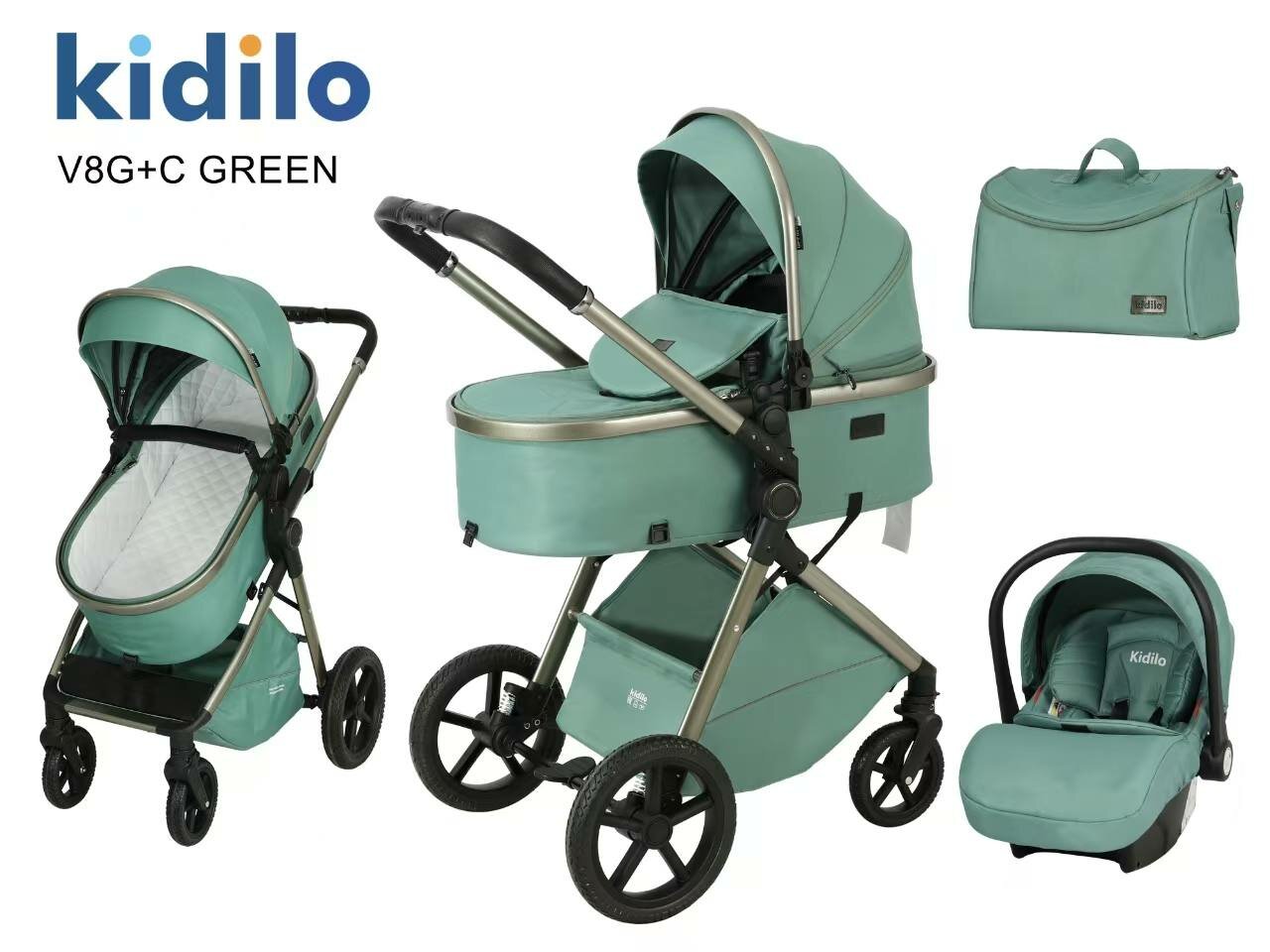 Прогулочная коляска LUXMOM V91 KIDILO, для детей от 0 до 4 лет, амортизация, регулируемый наклон