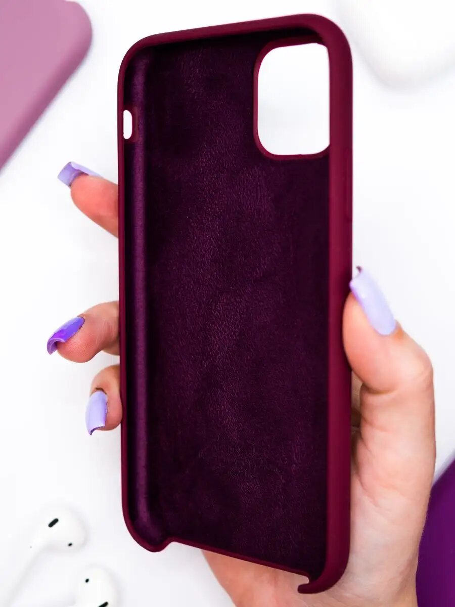 Силиконовый чехол для iPhone 11, матовый, мягкий, противоударный, тонкий — фото 1