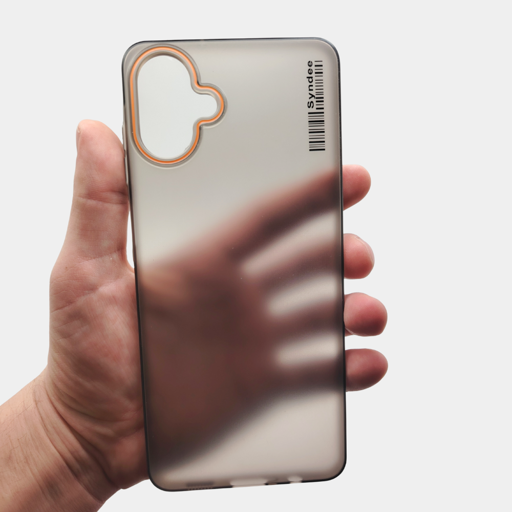 Чехол для смартфона Samsung A07 чёрный с матовым покрытием, ударопрочный