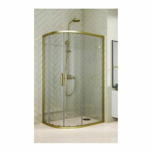 фото Душевой уголок gutewetter gwmpkb018rb 105x80x200 см, цвет фурнитуры бронзовый, цвет стекла бесцветный, стекло закаленное 6 мм, открывание двери левое / правое 4698032688349