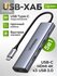 USB-концентратор, USB HUB UGREEN CM511, компактный концентратор с HDMI 4K/30Гц и...