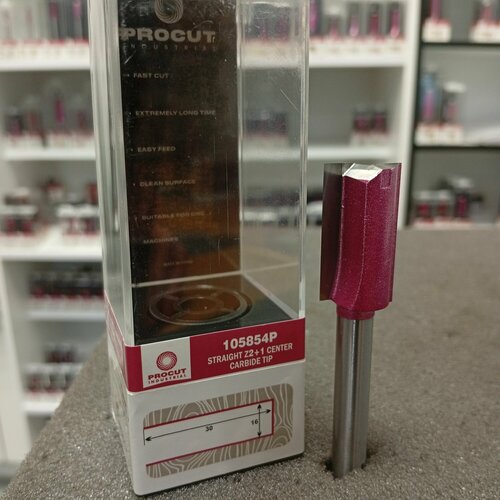 Фреза прямая пазовая с врезным зубом Z 2+1 D 20x30x90 S 12 PROCUT 105269P