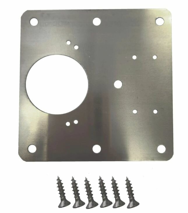 Пластина ремонтная под мебельную петлю 35 мм нержавеющая сталь