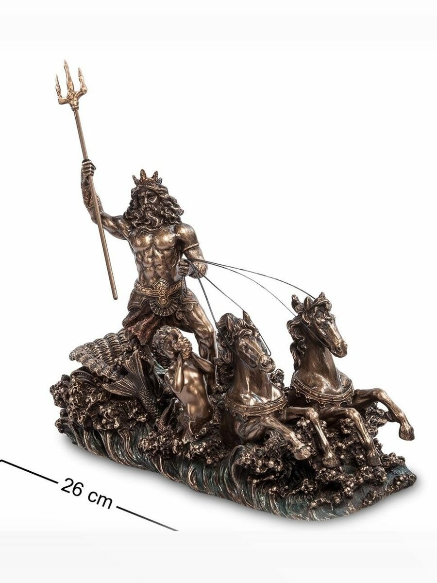 Статуэтка Посейдон - бог морей, 26*12*19 см, материал полистоун — фото 1