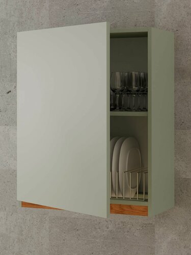 Изображение товара Шкаф навесной, 60х32х75, Малага, кухонный модуль, для сушки посуды, кухонный гарнитур, в ванну и кухню, зеленый, Dipriz