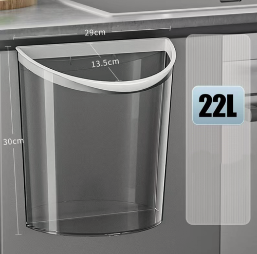 Изображение товара Подвесное мусорное ведро MyPads для пищевых отходов, 22 л, прочный прозрачный пластик