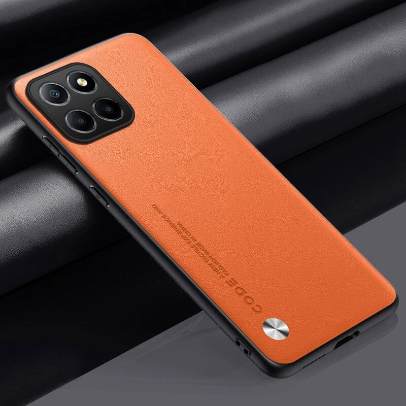 Роскошный чехол из искусственной кожи для Honor X8C X8B X8A X8 4G, Оранжевый, Orange, For Honor X8B