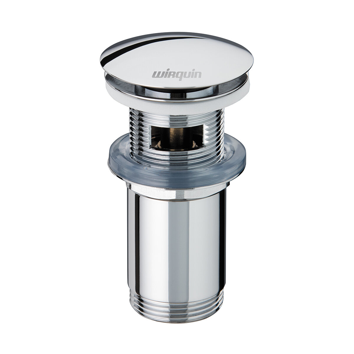 Клапан донный Wirquin Quick Clac, латунный, 1 1/4", диаметр 63 мм, с переливом, длина 60 мм, удлиненный 30723390