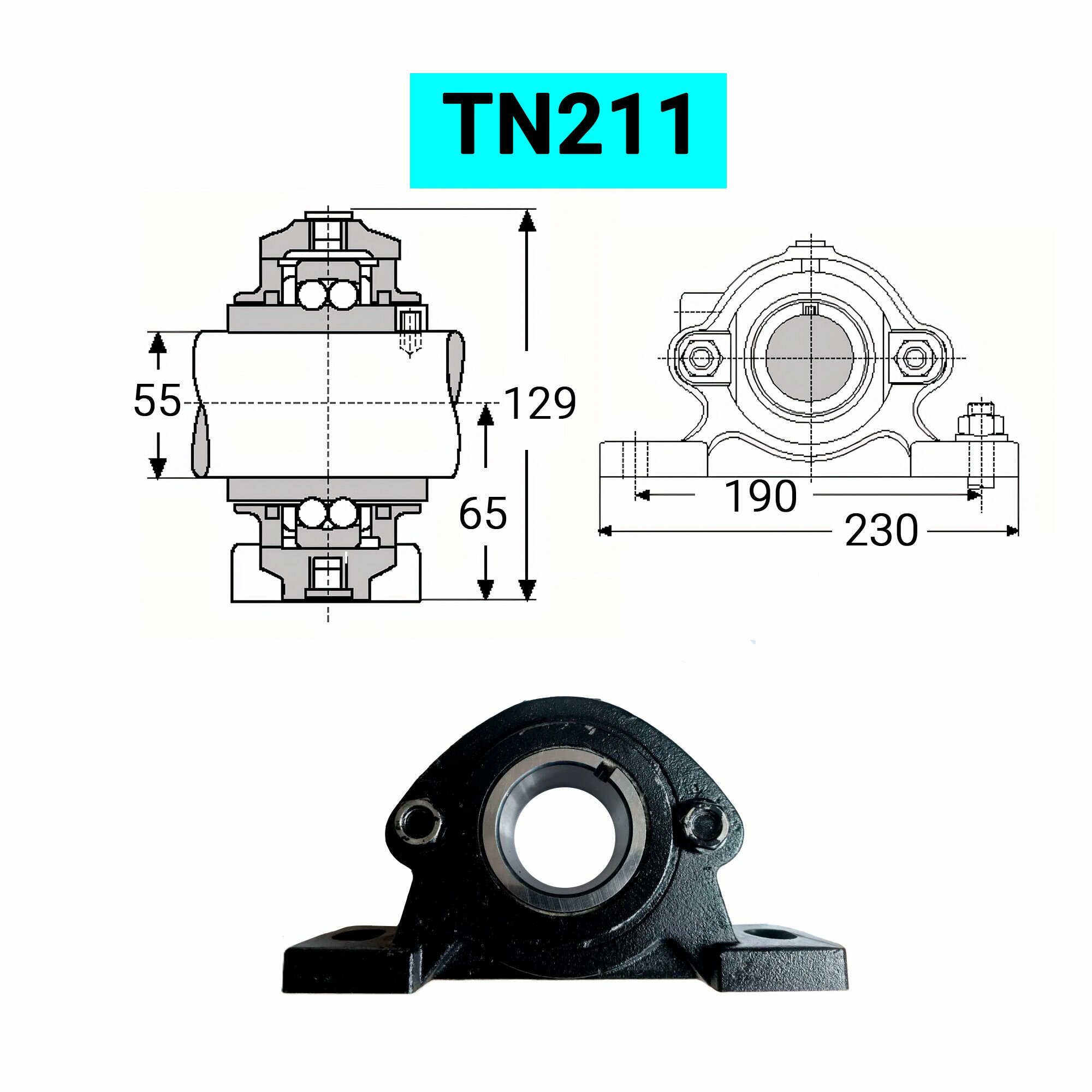 Подшипниковый узел JXH TN211 (Китай)