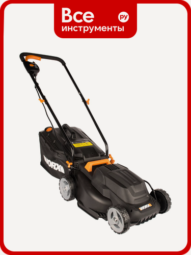 Изображение товара Электрическая газонокосилка WORX 1200Вт, 34 см WG713E, для обработки узких и извилистых участков