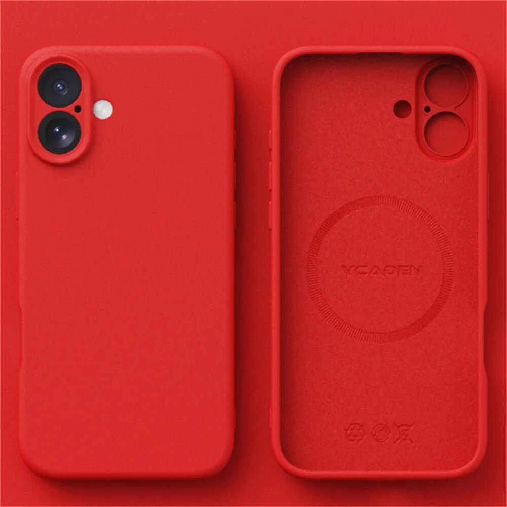 Оригинальный Жидкий Силиконовый Магнитный Чехол Для iPhone Красный, Красный, Red, For iPhone 13 Pro