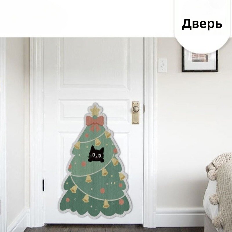 Когтеточка настенная для кошек, модель Рождественская елка, размер 19,69×31,5 дюйма