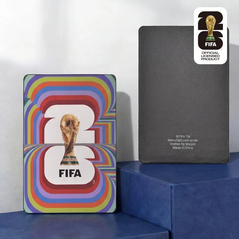 Официальный меняющий изображение магнит на холодильник FIFA World Cup 2026 с эмблемой чемпионата 90x62 мм