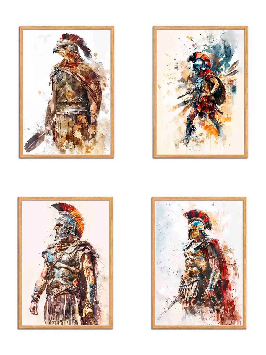 Чибис птица Гладиатор, 4 Плаката, 30x21см