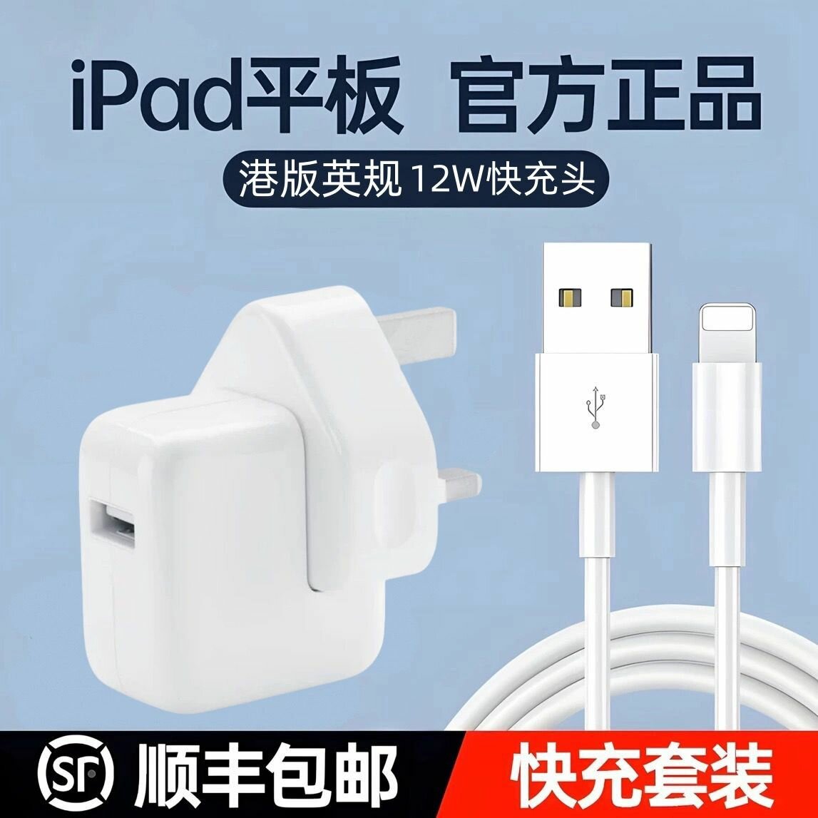 Китайский стандарт 12В 2.4А адаптер для быстрой зарядки Apple для iPad, USB-A, белый, официальный