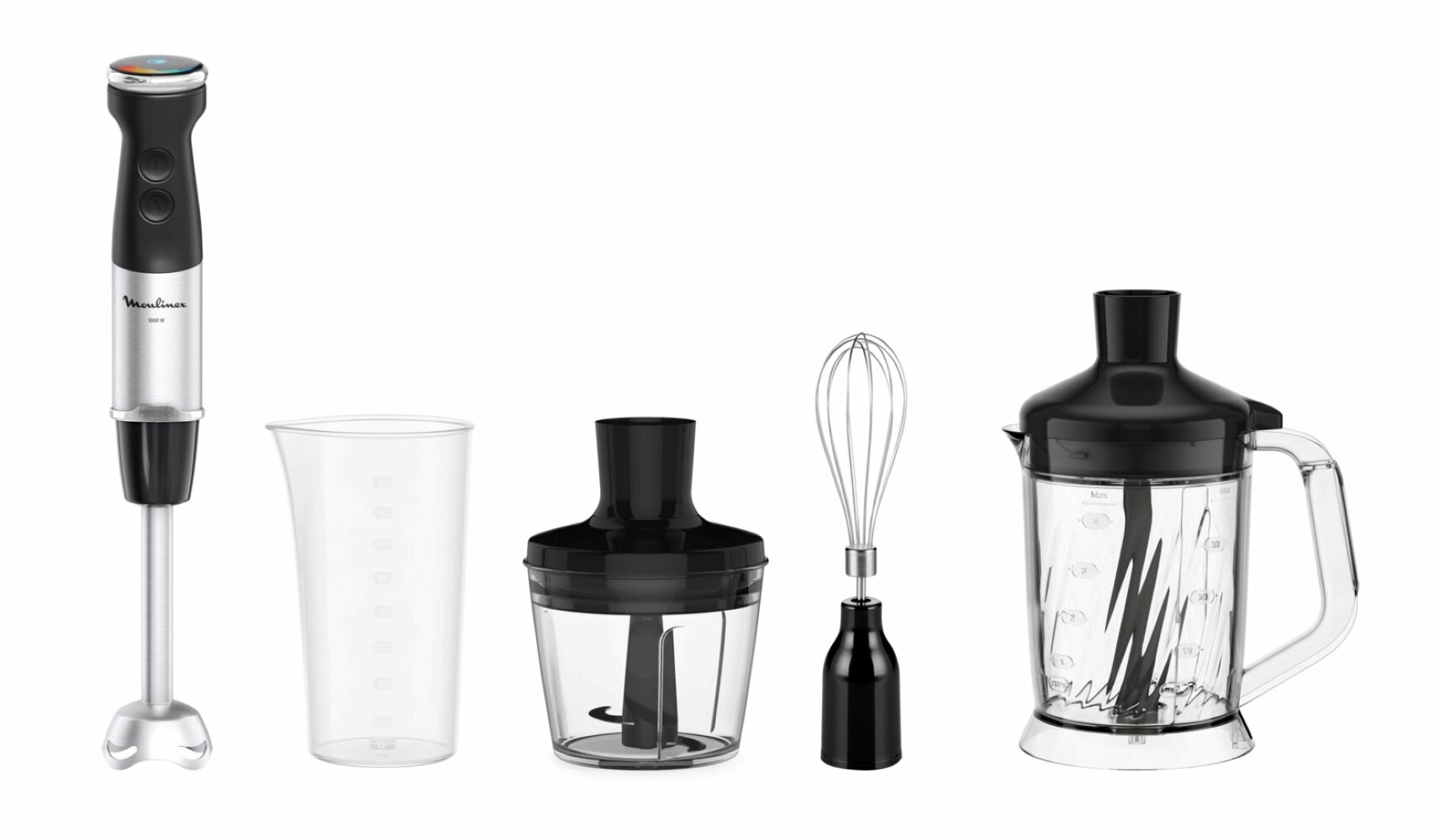 Погружной блендер Moulinex Quickchef+ DD67L810, черный/серый