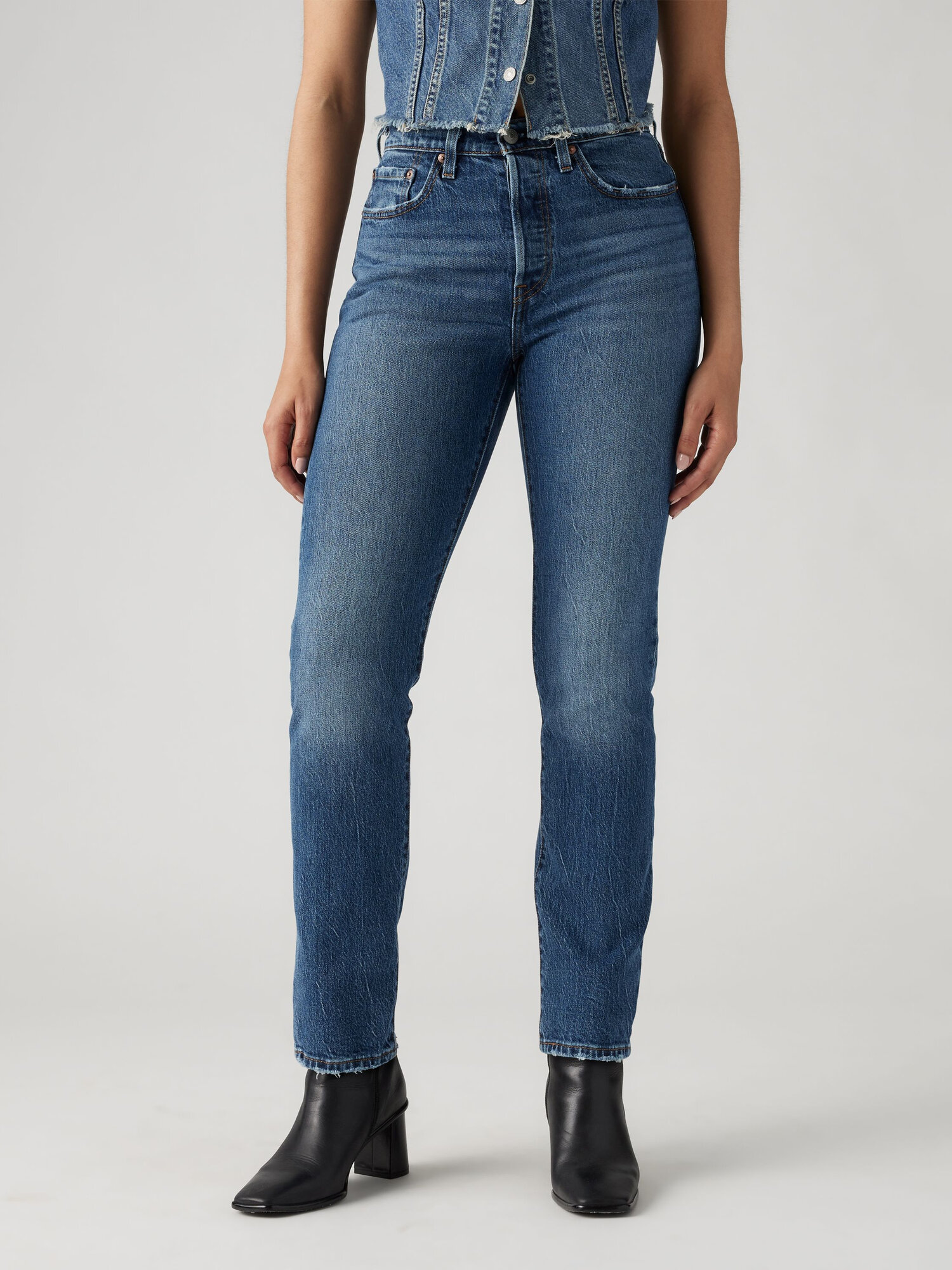 Джинсы классические Levi's 501 Original, размер 25/30 JEAN, синий