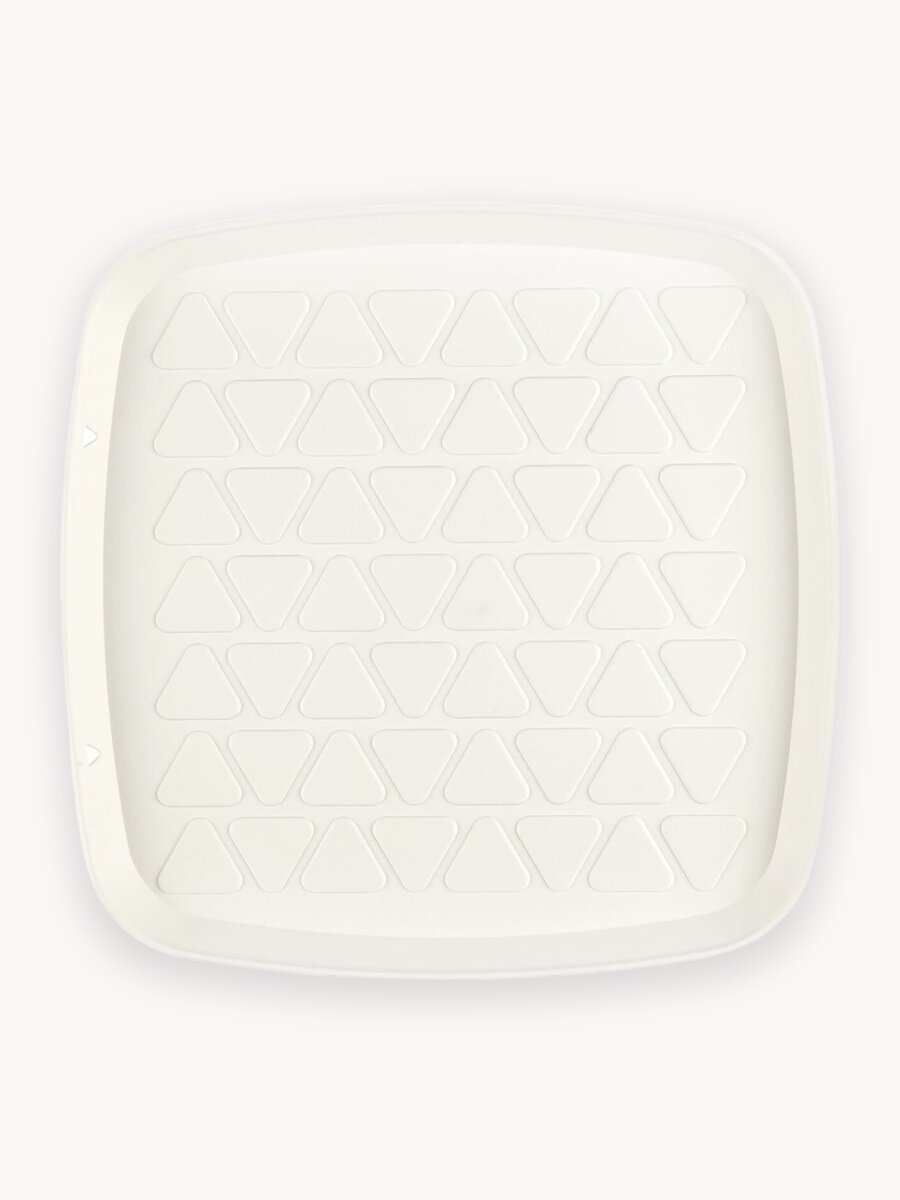 Поднос для сушки посуды, сушилка для посуды, 35,8х35х2,5 см, пластик, MADAME COCO, белый