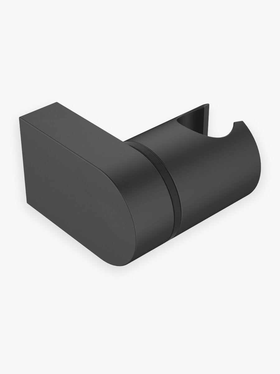 Держатель для душевой лейки на стену и для душа в ванную комнату черный