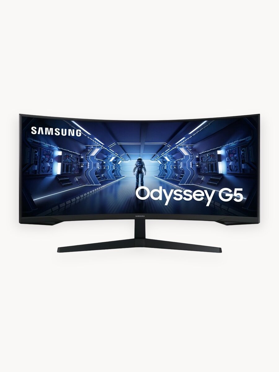 Монитор игровой Samsung Odyssey G5 34"/VA/3440х1440/165Гц/1000R/черный (LC34G55TWWCXXF) CN