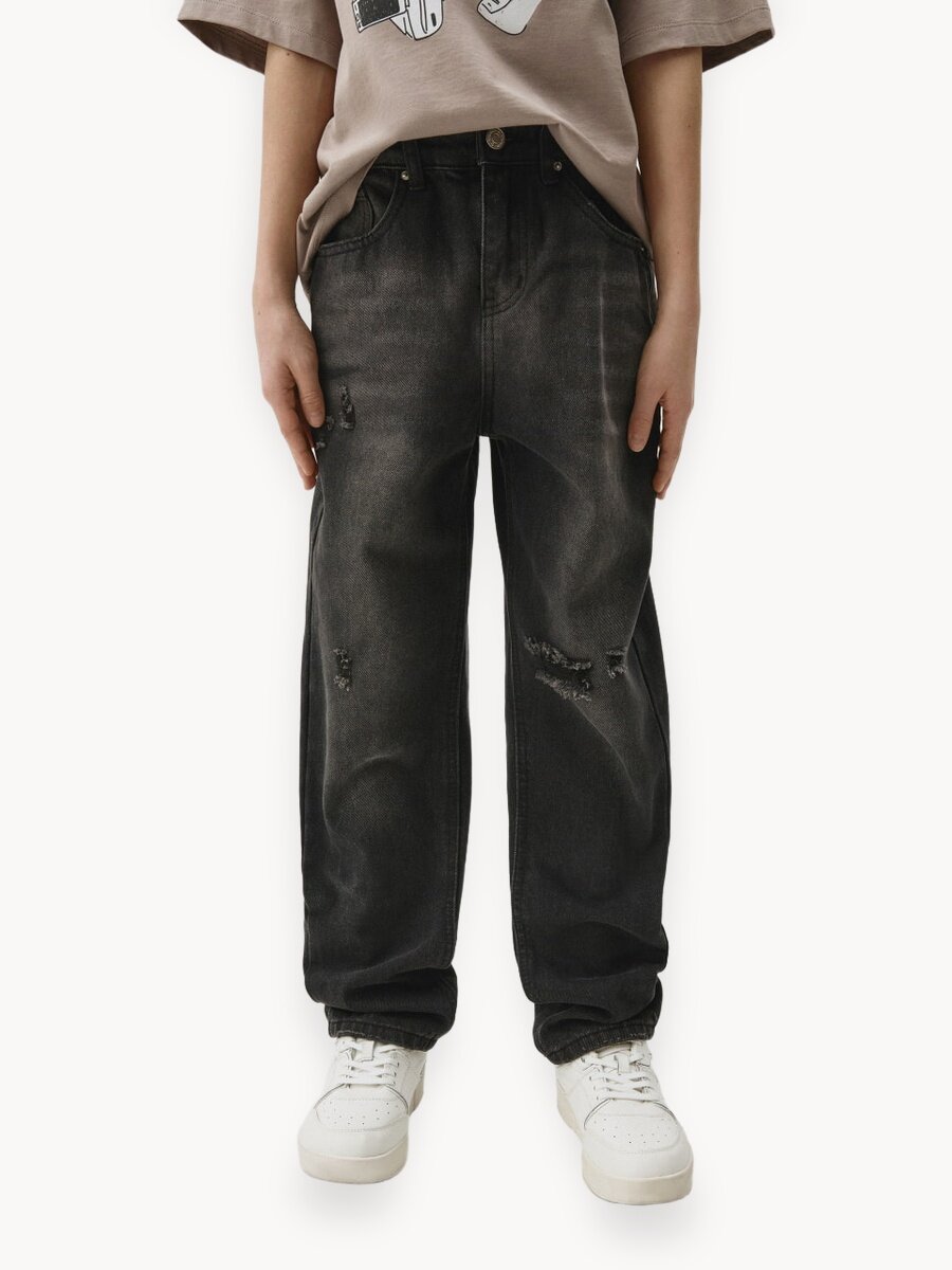 Джинсы Sela, размер 122, темно-серый деним