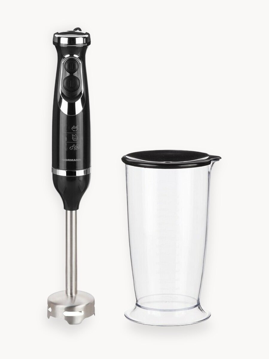 Погружной блендер Normann AHB‑473, турборежим, 750  Вт, нержавеющая сталь
