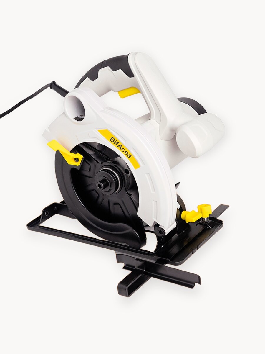 Пила циркулярная BifAces 1300Вт, скорость вращения 5000 об/мин, диск 165 мм, глубина пропила 57 мм