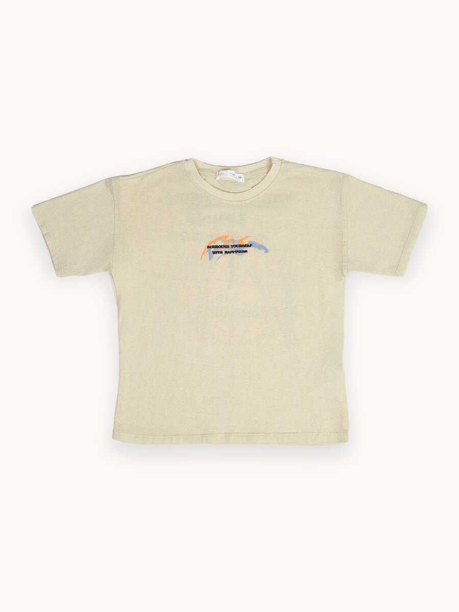 Футболка Zara, размер 152, молочный