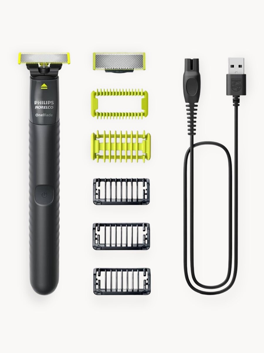 Бритва триммер Philips OneBlade QP1624, для лица, тела, бороды, влагозащищенный