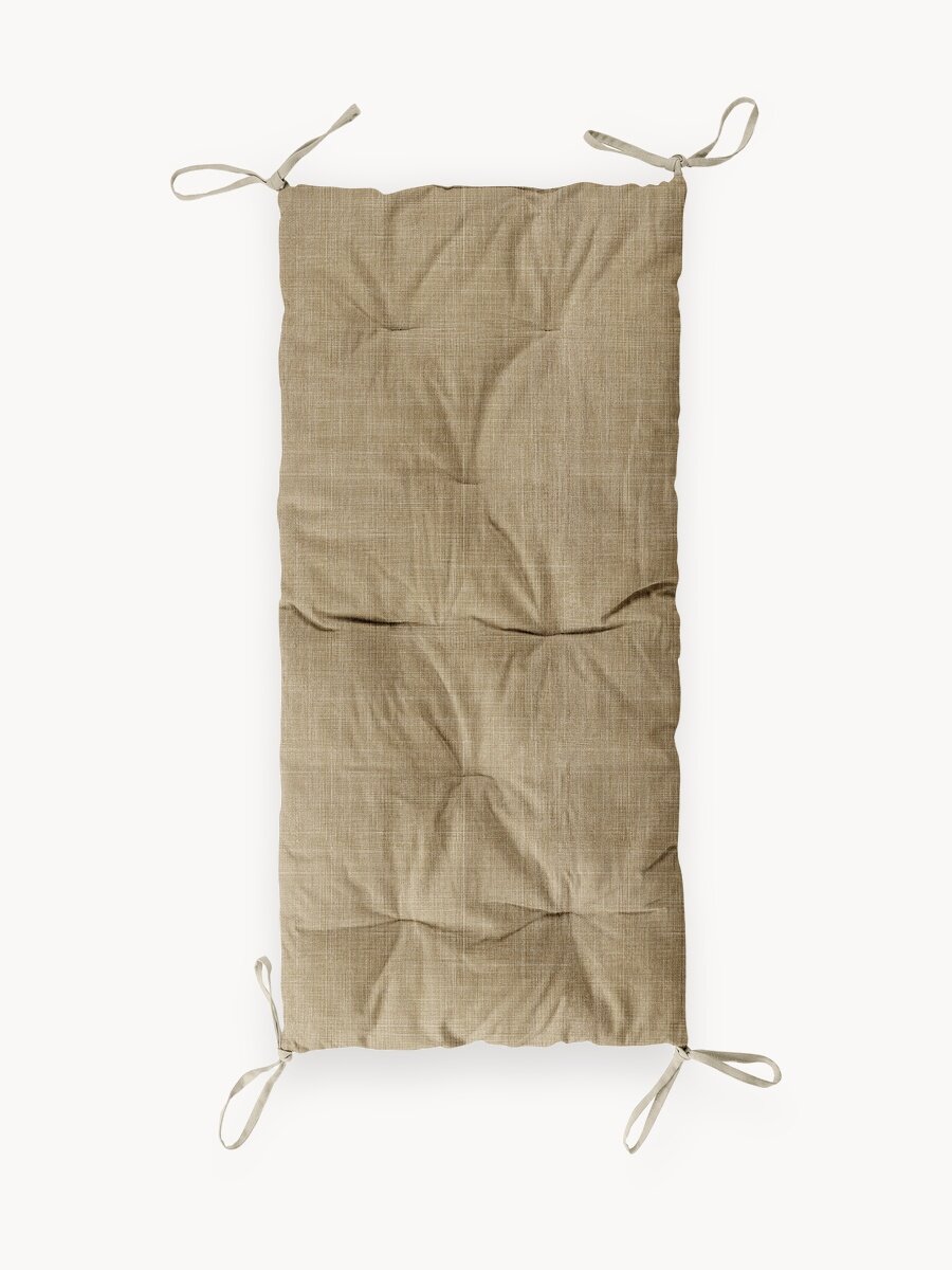 Подушка на скамью на лавочку на качели 45х100, Лен мокко, Mia Cara