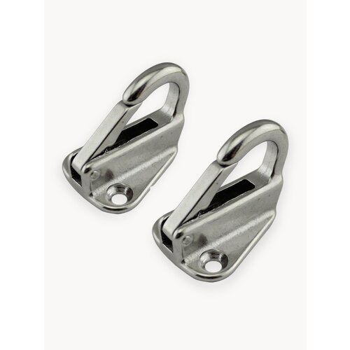 Крючки для кранца пружинный с защелкой (комплект 2 штуки) нержавейка