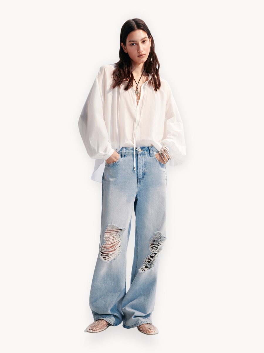 Джинсы багги Befree, размер XS/170, светлый индиго