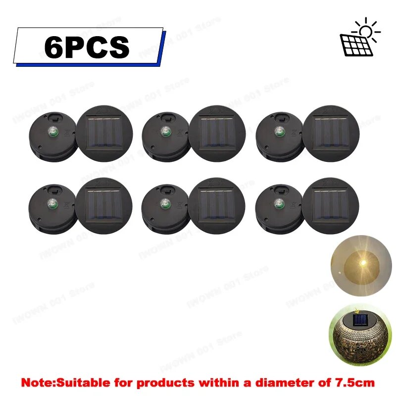 Солнечная панель для светильника 8см 6PCS