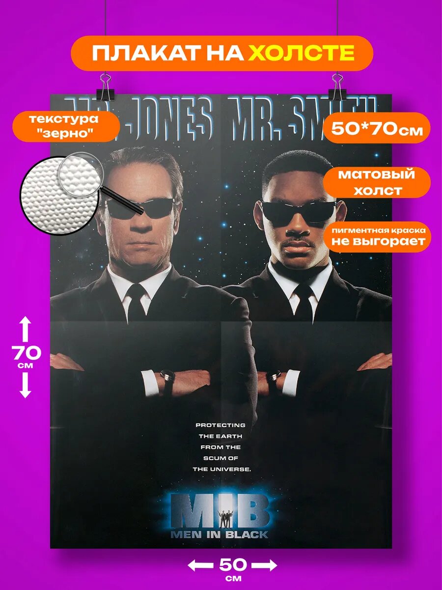 Постер на холсте Люди в черном 1997 50*70