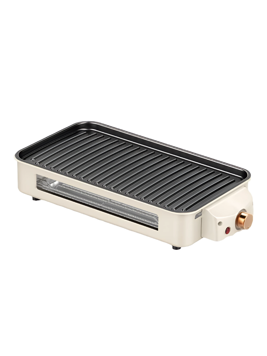 Электрошашлычница FlameFree, 1500Вт, горизонтальная, бежевая
