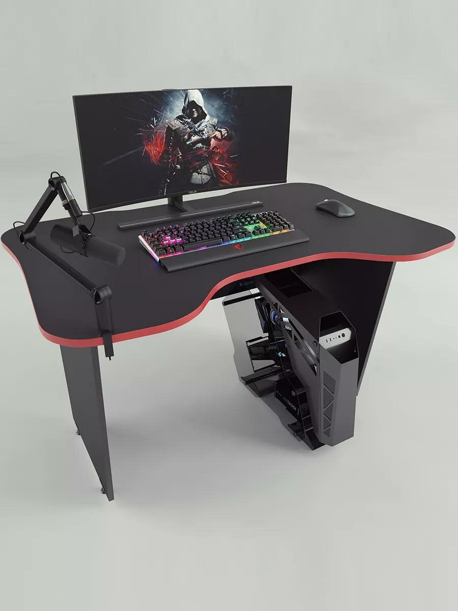 Игровой компьютерный стол FLY, Черно-Красный