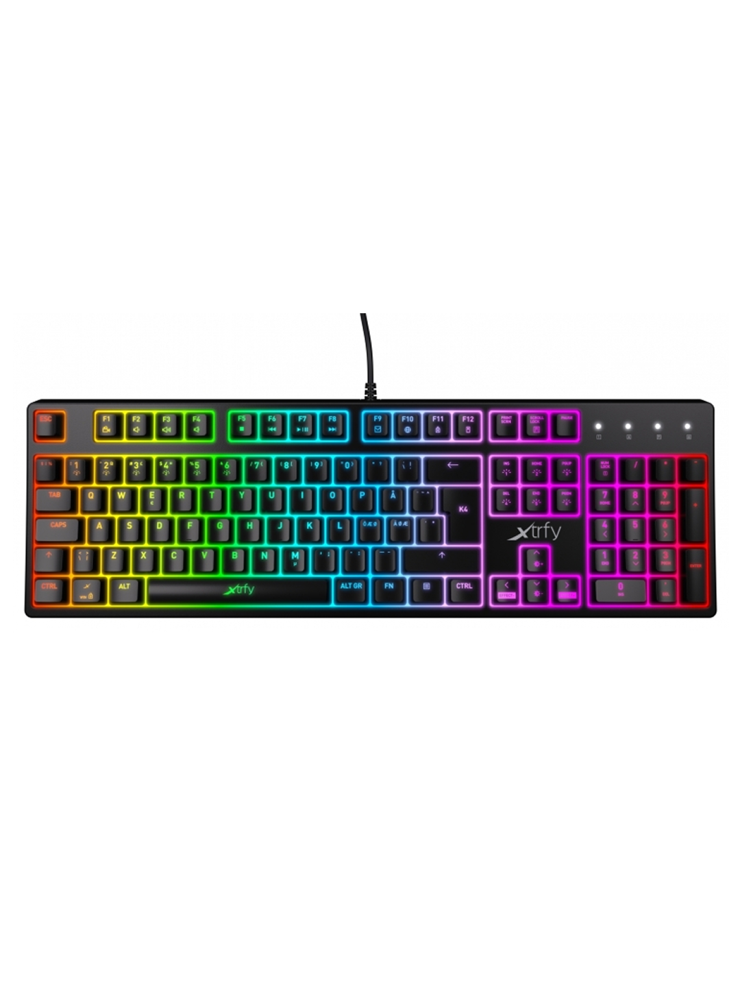 Клавиатура игровая Xtrfy K4, RGB, механическая, 104 клавиши, XG-K4-RGB-R-RUS