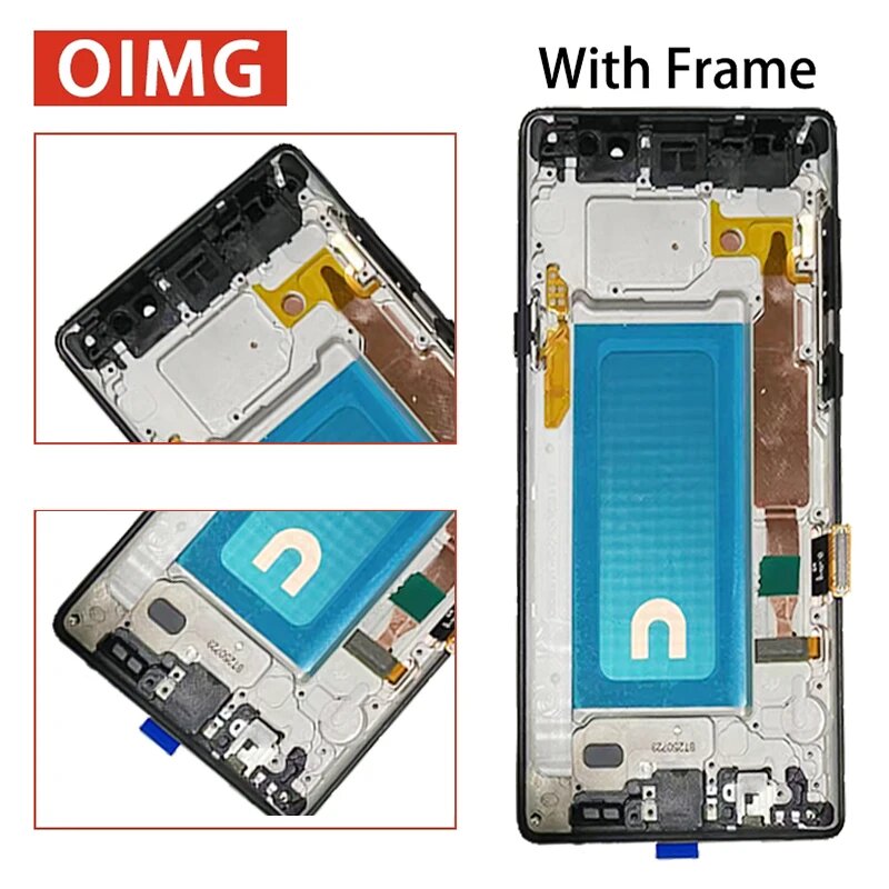 100% тестовый экран Note 9 для Samsung Note 9 N960F N960F/DS ЖК-дисплей цифровой сенсорный экран с запасной частью рамки, Frame Black Cover — фото 1