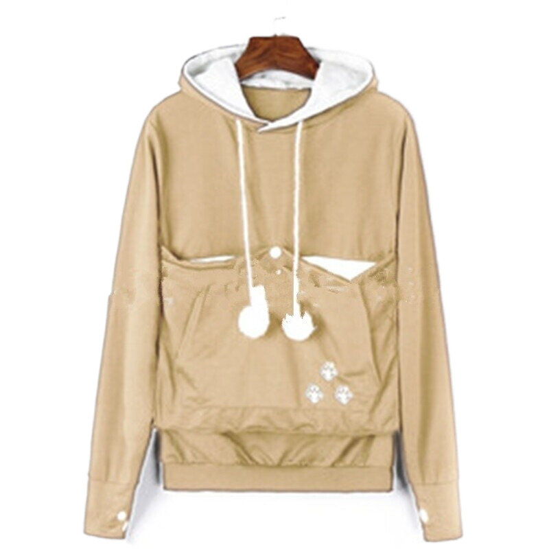 Модная толстовка с капюшоном для домашних животных, кошка, собака, кенгуру, с большим карманом, пара, куртка с длинным рукавом