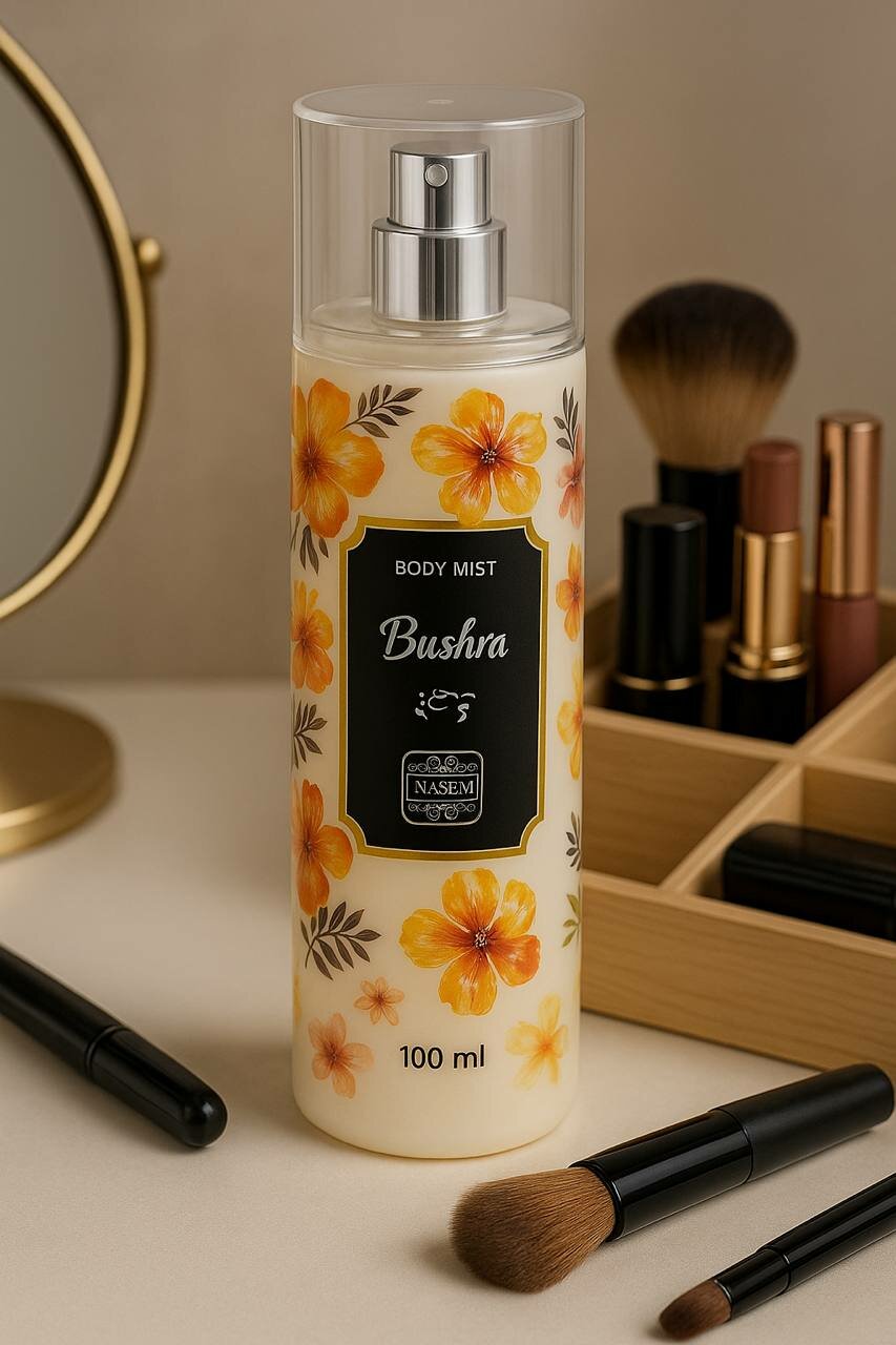 Bushra Naseem Bushra Body Mist , с фруктово-цветочным ароматом, для всех типов кожи
